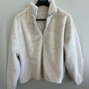 NWT Target a new day - fuzzy quarter zip